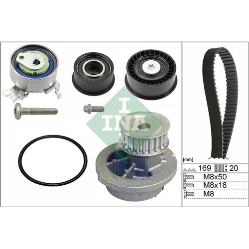 Wasserpumpe + Zahnriemensatz INA 530 0078 30 f&uuml;r OPEL VAUXHALL CHEVROLET