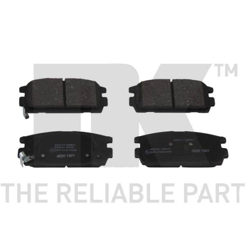 Bremsbelagsatz, Scheibenbremse NK 223417 f&uuml;r HYUNDAI, Hinterachse