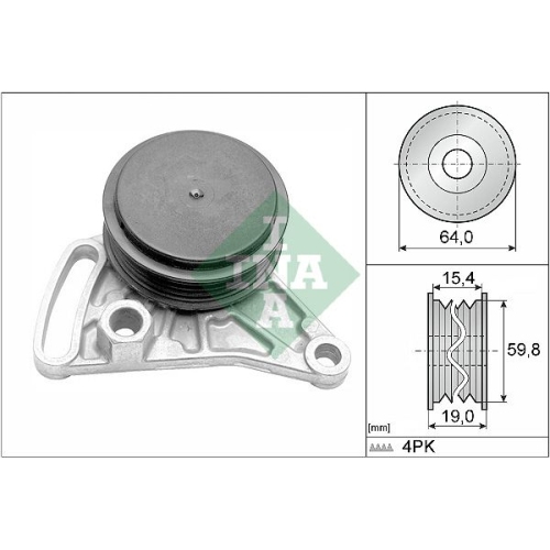 Spannrolle, Keilrippenriemen INA 531 0309 10 f&uuml;r AUDI VW VW (SVW)
