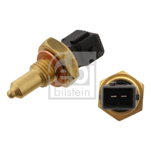Febi Bilstein 1x 29344 K&uuml;hlmitteltemperatursensor mit Dichtring Schwarz