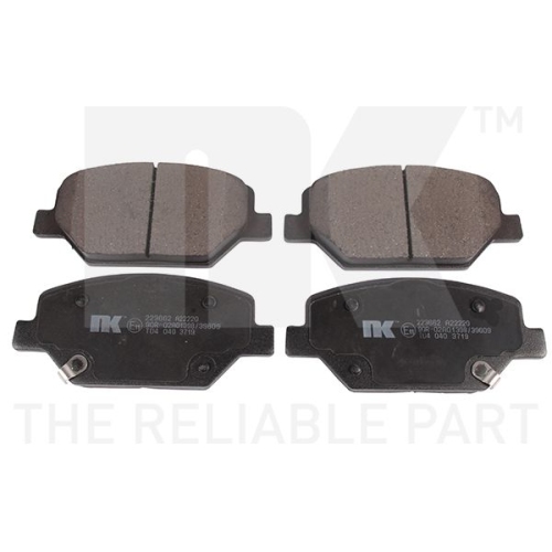 Bremsbelagsatz, Scheibenbremse NK 223662 f&uuml;r OPEL VAUXHALL CHEVROLET
