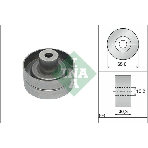 Umlenk-/F&uuml;hrungsrolle, Keilrippenriemen INA 532 0910 10 f&uuml;r FORD