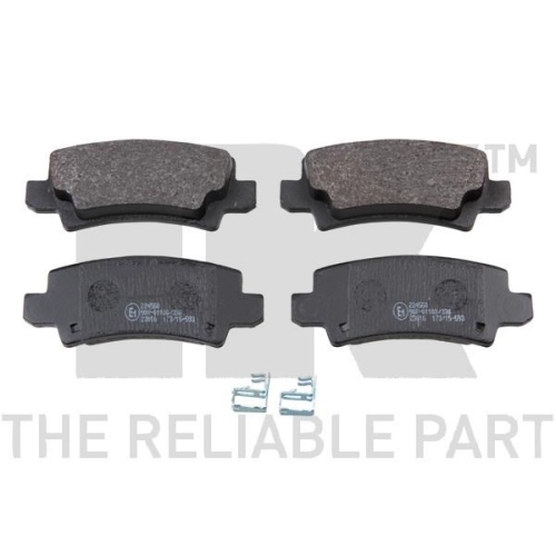 Bremsbelagsatz, Scheibenbremse NK 224560 f&uuml;r TOYOTA, Hinterachse