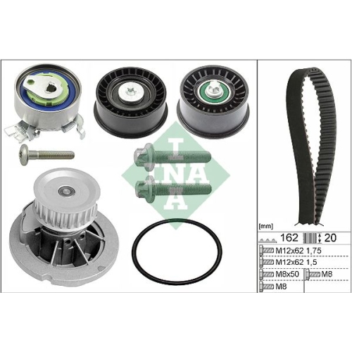 Wasserpumpe + Zahnriemensatz INA 530 0441 30 f&uuml;r OPEL VAUXHALL CHEVROLET