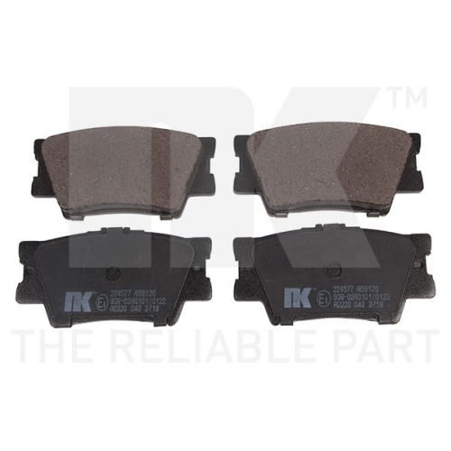 Bremsbelagsatz, Scheibenbremse NK 224577 f&uuml;r TOYOTA LEXUS, Hinterachse