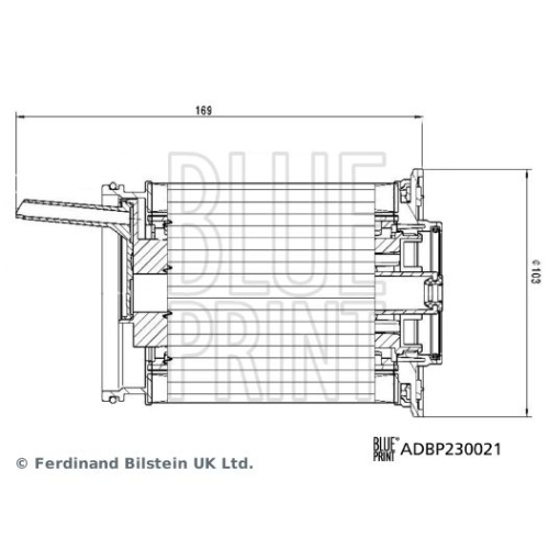 Blue Print 1x ADBP230021BP Kraftstofffilter mit Dichtring