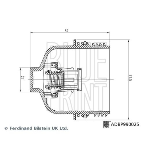 Blue Print 1x ADBP990025BP &Atilde;&ndash;lfilterdeckel mit Dichtring