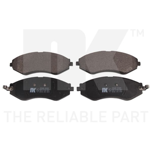 Bremsbelagsatz, Scheibenbremse NK 225008 f&uuml;r CHEVROLET DAEWOO, Vorderachse