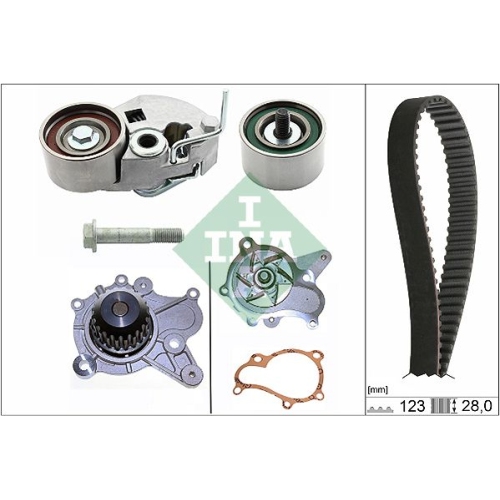 Wasserpumpe + Zahnriemensatz INA 530 0542 31 f&uuml;r HYUNDAI KIA