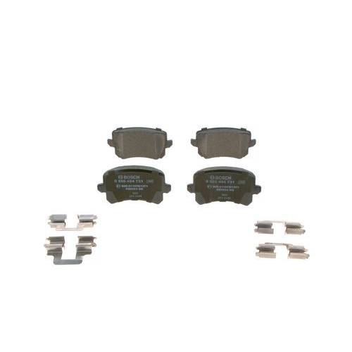 Bremsbelagsatz, Scheibenbremse BOSCH 0 986 494 731 f&uuml;r AUDI PORSCHE SEAT SKODA