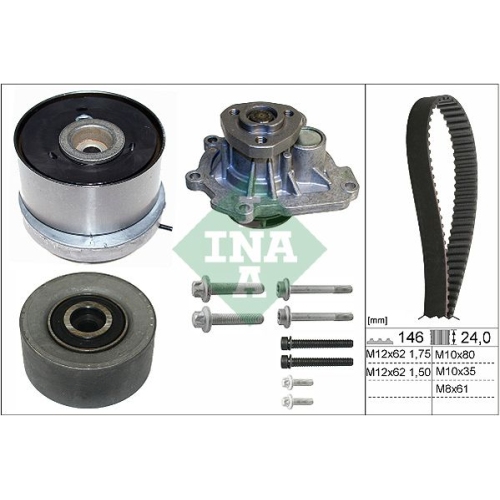 Wasserpumpe + Zahnriemensatz INA 530 0724 30 f&uuml;r ALFA ROMEO FIAT OPEL VAUXHALL