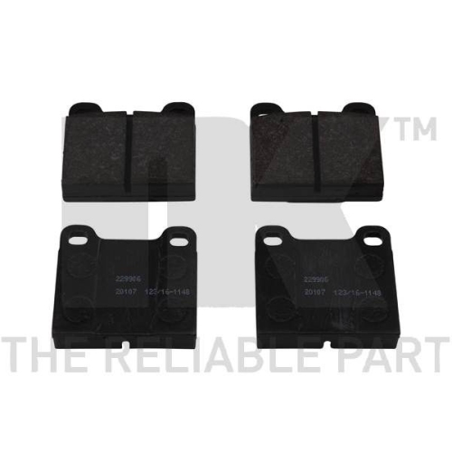 Bremsbelagsatz, Scheibenbremse NK 229906 f&uuml;r ALFA ROMEO AUDI BEDFORD BMW OPEL VW