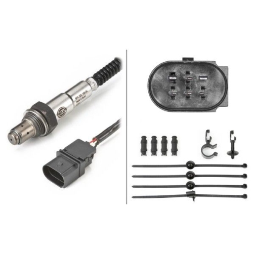 Lambdasonde HELLA 6PA 009 166-841 f&uuml;r AUDI SKODA VW, vorne, vorne links