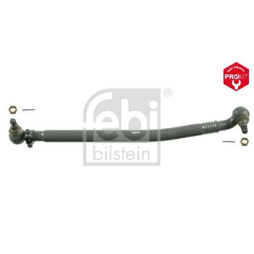 Febi Bilstein 21714 Lenkstange mit Kronenmuttern und Splinten, vom Lenkgetriebe zur 1. Vorderachse , 1 St&uuml;ck