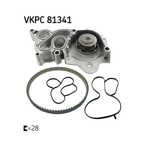Wasserpumpe SKF VKPC 81341 f&uuml;r AUDI SEAT SKODA VW