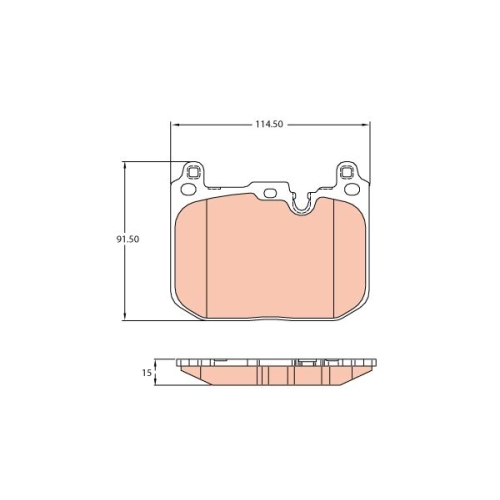 Bremsbelagsatz, Scheibenbremse TRW GDB2137 f&uuml;r MINI, Vorderachse