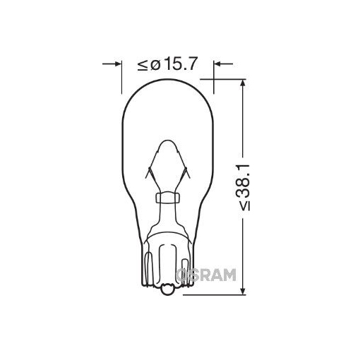 Gl&uuml;hlampe, Blinkleuchte OSRAM 921NA ORIGINAL f&uuml;r, Fahrzeugheckklappe, hinten