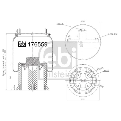 Febi Bilstein 1x 176559 Luftfederbalg