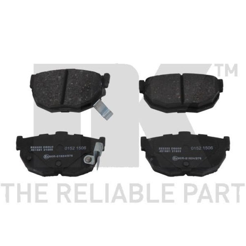 Bremsbelagsatz, Scheibenbremse NK 222222 f&uuml;r NISSAN HYUNDAI KIA, Hinterachse