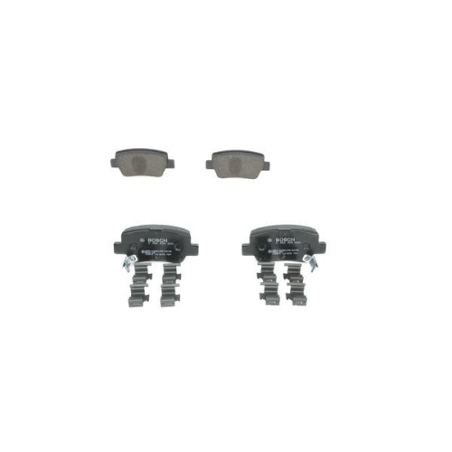 Bremsbelagsatz, Scheibenbremse BOSCH 0 986 494 933 f&uuml;r TOYOTA, Hinterachse