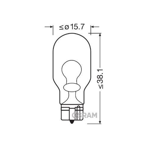 Gl&uuml;hlampe, Blinkleuchte OSRAM 921 ORIGINAL f&uuml;r, Au&szlig;enspiegel, Fahrzeugheckklappe