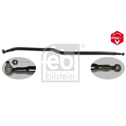 Febi Bilstein 21727 Lenkstange mit Kronenmutter und Splint, vom 1. Lenkzwischenhebel zum 2. Lenkzwischenhebel , 1 St&uuml;ck