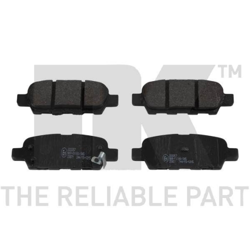 Bremsbelagsatz, Scheibenbremse NK 222257 f&uuml;r HONDA NISSAN RENAULT SUZUKI