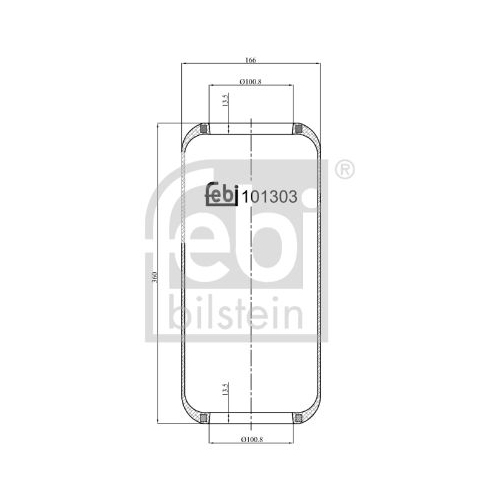 Febi Bilstein 101303 Luftfederbalg ohne Kolben , 1 St&uuml;ck
