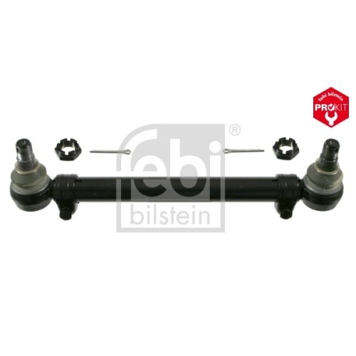 Febi Bilstein 21730 Lenkstange mit Kronenmuttern und Splinten, vom 2. Lenkzwischenhebel zur gelenkten Hinterachse , 1 St&uuml;ck