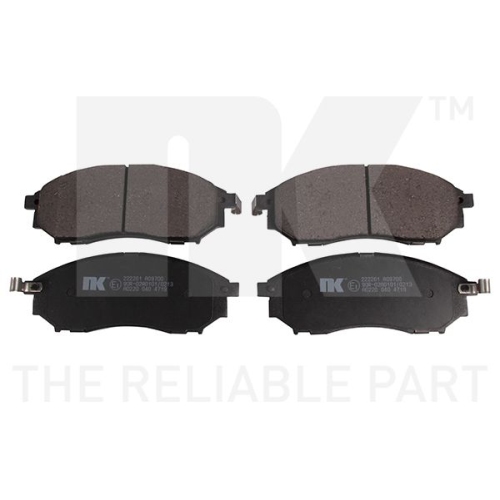 Bremsbelagsatz, Scheibenbremse NK 222261 f&uuml;r NISSAN RENAULT INFINITI