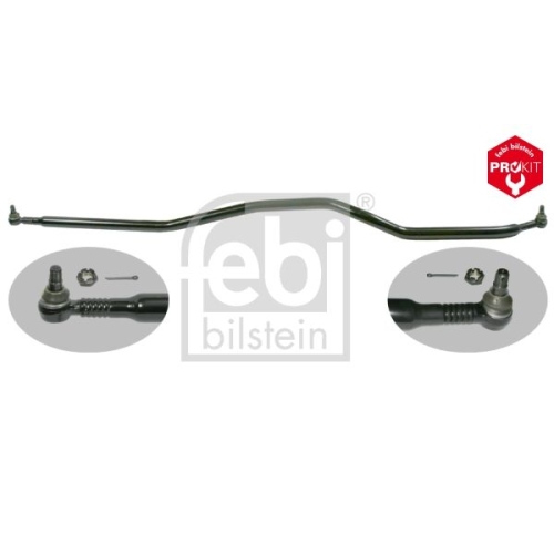 Febi Bilstein 21732 Lenkstange mit Kronenmuttern und Splinten, vom 1. Lenkzwischenhebel zum 2. Lenkzwischenhebel , 1 St&uuml;ck