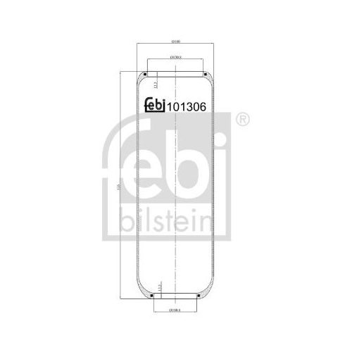 Febi Bilstein 101306 Luftfederbalg ohne Kolben , 1 St&uuml;ck