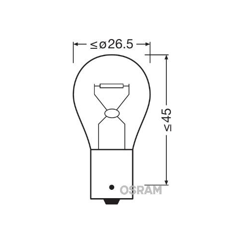Gl&uuml;hlampe, Blinkleuchte OSRAM 7506 ORIGINAL f&uuml;r, Fahrzeugheckklappe, Kotfl&uuml;gel