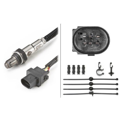 Lambdasonde HELLA 6PA 009 166-781 f&uuml;r AUDI PORSCHE SKODA VW, vorne, vorne links