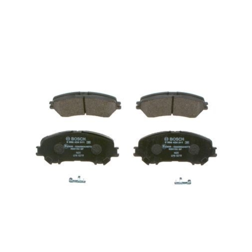 Bremsbelagsatz, Scheibenbremse BOSCH 0 986 424 011 f&uuml;r NISSAN RENAULT DACIA
