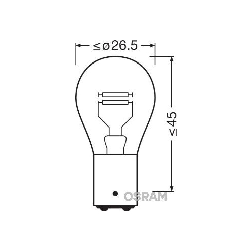 Gl&uuml;hlampe, Brems-/Schlusslicht OSRAM 7225 ORIGINAL