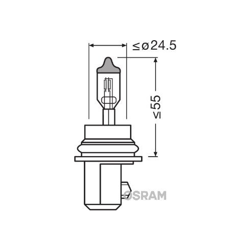 Gl&uuml;hlampe, Abbiegescheinwerfer OSRAM 9007 ORIGINAL