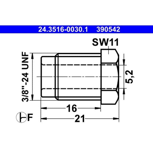 &Uuml;berwurfschraube ATE 24.3516-0030.1