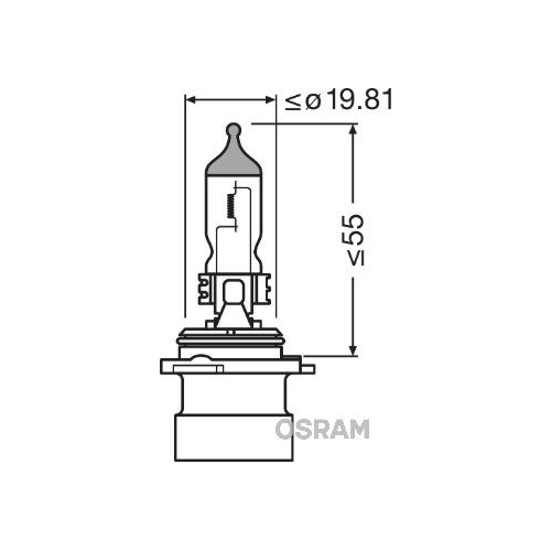 Gl&uuml;hlampe, Abbiegescheinwerfer OSRAM 9006XS ORIGINAL