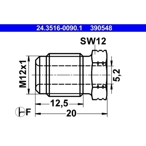 &Uuml;berwurfschraube ATE 24.3516-0090.1