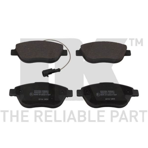 Bremsbelagsatz, Scheibenbremse NK 222364 f&uuml;r FIAT LANCIA OPEL VAUXHALL