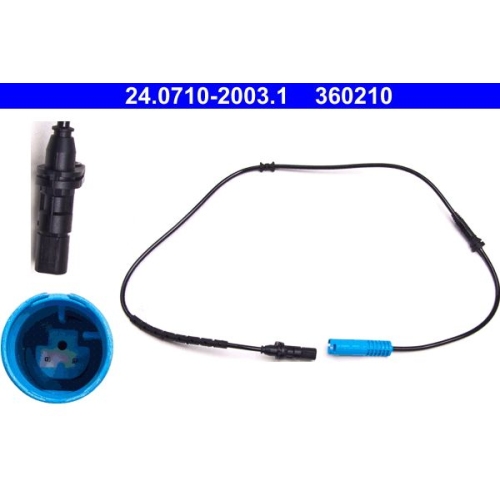 Sensor, Raddrehzahl ATE 24.0710-2003.1 f&uuml;r BMW, Hinterachse