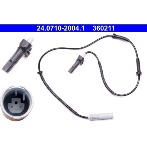 Sensor, Raddrehzahl ATE 24.0710-2004.1 f&uuml;r BMW, Hinterachse