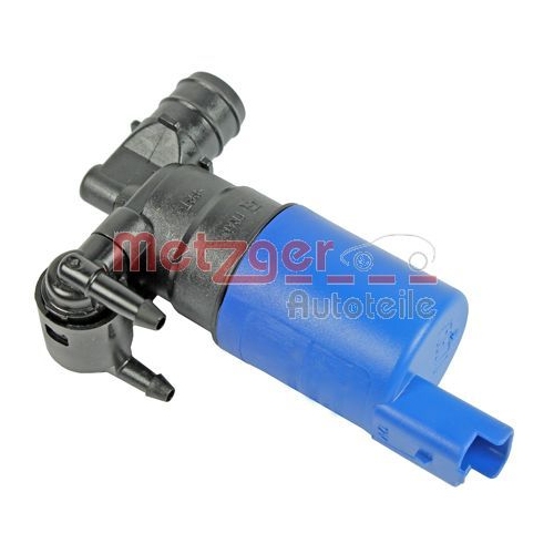 Waschwasserpumpe, Scheibenreinigung METZGER 2220058 f&uuml;r CITRO&Euml;N PEUGEOT, vorne