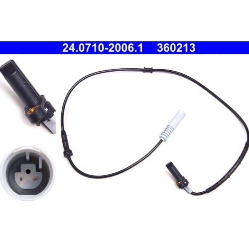 Sensor, Raddrehzahl ATE 24.0710-2006.1 f&uuml;r BMW, Hinterachse