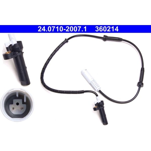Sensor, Raddrehzahl ATE 24.0710-2007.1 f&uuml;r BMW, Hinterachse