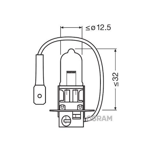 Gl&uuml;hlampe, Abbiegescheinwerfer OSRAM 64151 ORIGINAL