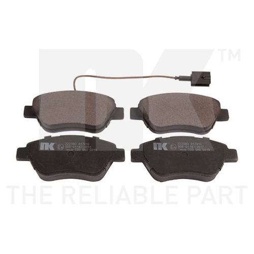 Bremsbelagsatz, Scheibenbremse NK 222380 f&uuml;r ALFA ROMEO CITRO&Euml;N FIAT LANCIA