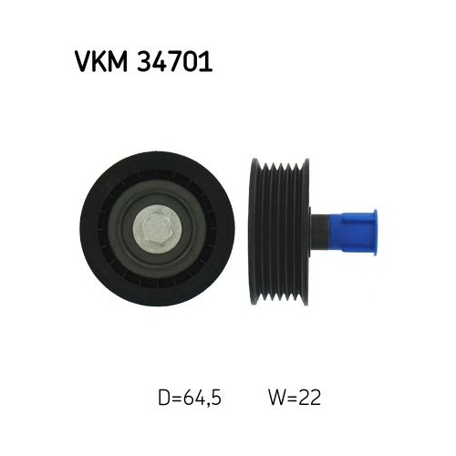 Umlenk-/F&uuml;hrungsrolle, Keilrippenriemen SKF VKM 34701 f&uuml;r CITRO&Euml;N FIAT FORD