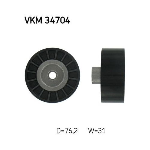 Umlenk-/F&uuml;hrungsrolle, Keilrippenriemen SKF VKM 34704 f&uuml;r FORD, oben